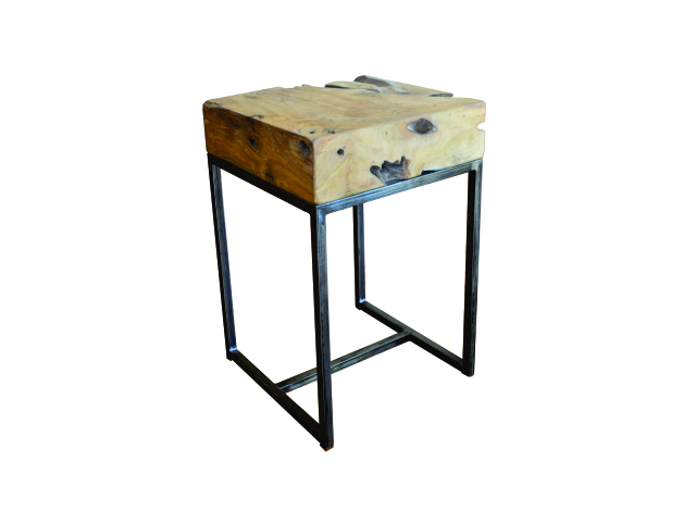 GREEN - Side Table with Hollow Legs