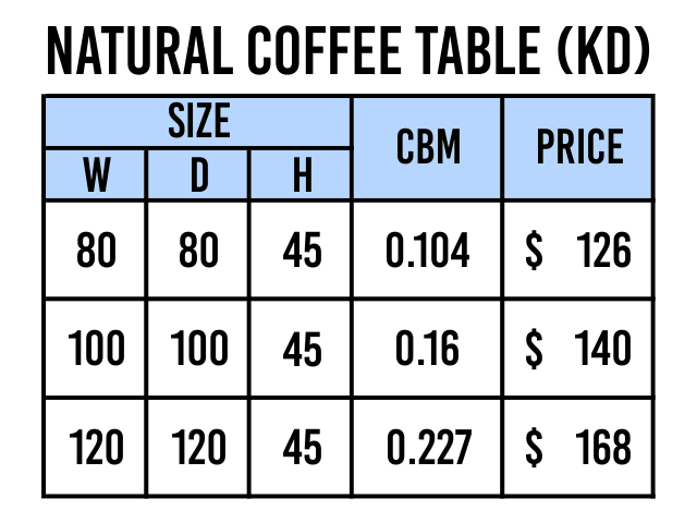 LYCHEEWOOD - Natural Coffee Table