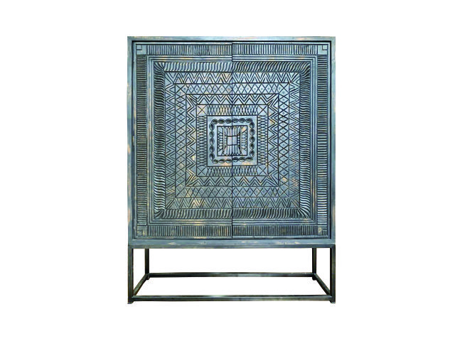 PAPUA - Cabinet with Carving Square