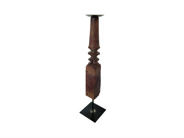 HANDICRAFT - Candle Stand With Iron Base