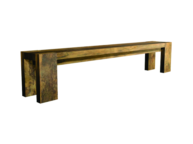 TEAK BENCH, SQUARE LEGS