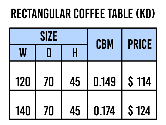 NINE - Rectangular Coffee Table