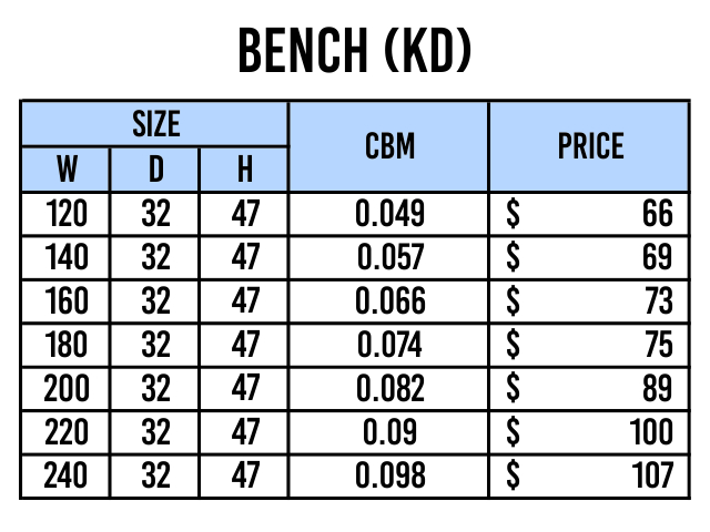 MANHATTAN - Bench 100