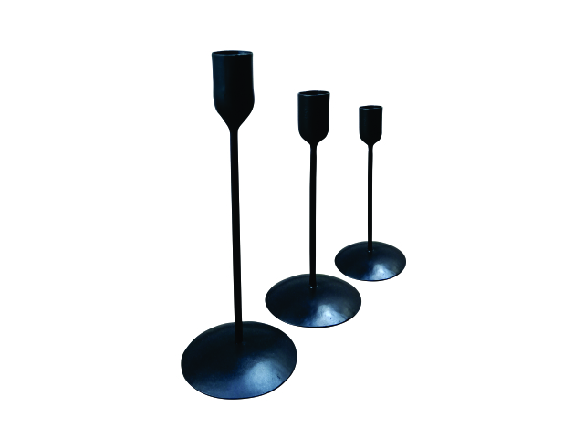 Iron Candle Holder - Set of 3