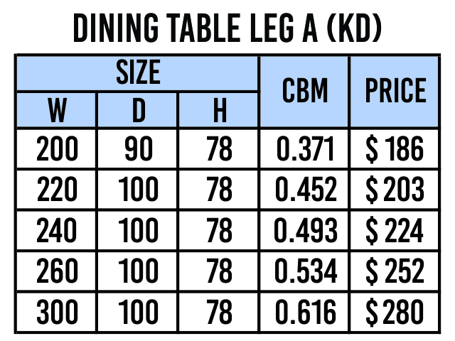 JAVA ANTIQUE - Dining Table Leg A Top 4 cm