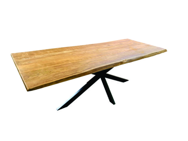 TREE SHAPE - Table Teak Tree Shape Cross Leg