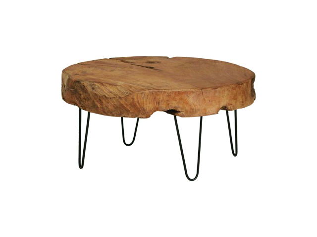 GREEN - Round Coffee Table with Peniti Legs