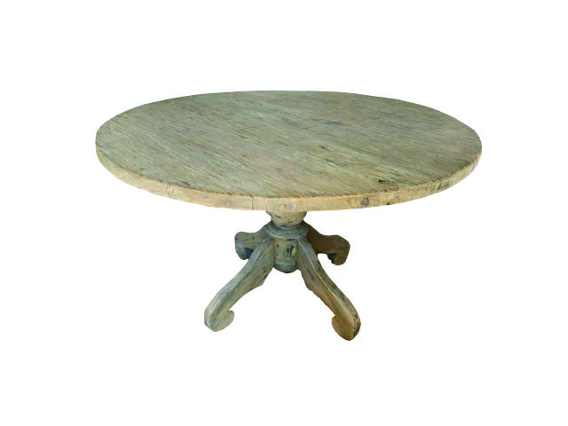 JAVA ANTIQUE - Round Table Ulin Queen Leg-Grey