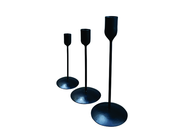 Iron Candle Holder - Set of 3