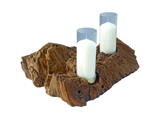 HANDICRAFT - Natural Candle Holder D