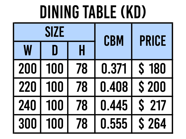 DINING TABLE