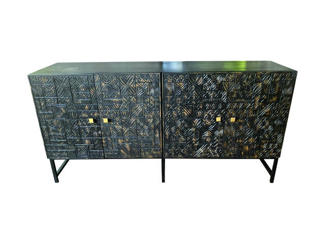 PAPUA - Sideboard 4 Doors Full Carving