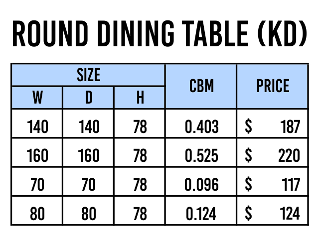 NINE - Round Dining Table