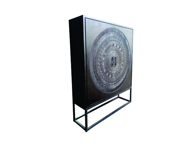 PAPUA - Cabinet with Carving Round