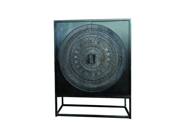 PAPUA - Cabinet with Carving Round