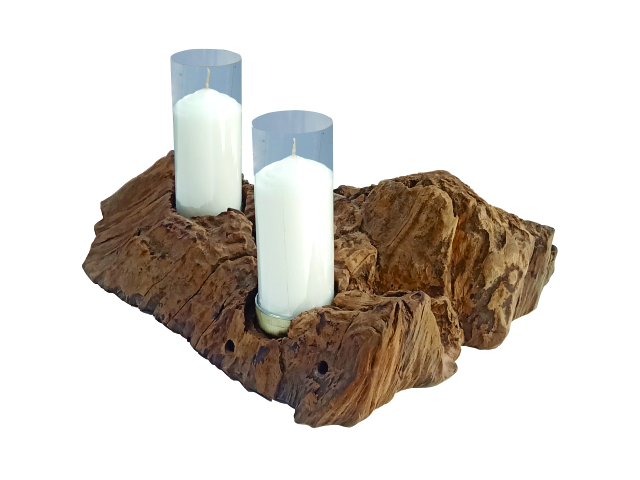 HANDICRAFT - Natural Candle Holder D