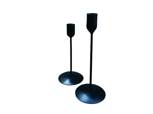 HANDICRAFT - Iron Candle Holder - Set of 2