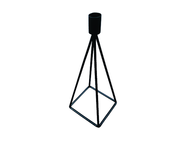 HANDICRAFT - Iron Candle Holder Triangle H-22.5