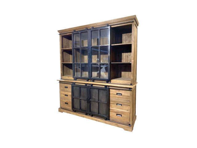 D’GATE - Cabinet 4 Sliding Doors 6 Drawers